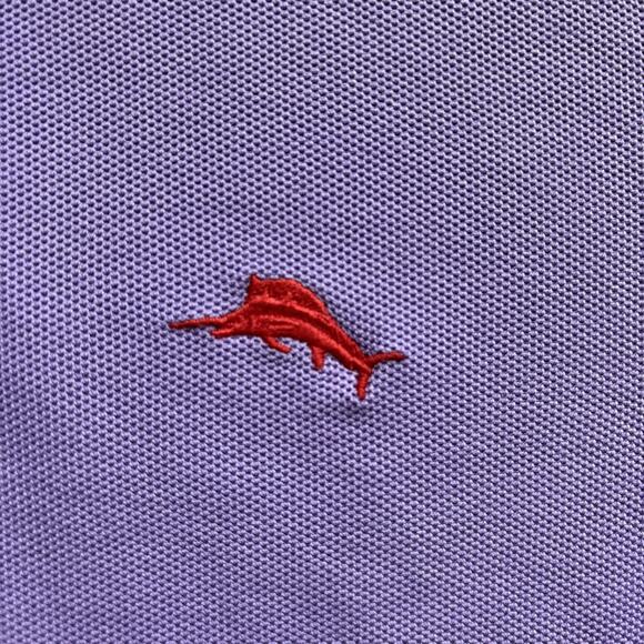 Tommy Bahama Men Large ISLANDZONE Polo Purple Supima Cotton Short Sleeve - Picture 8 of 14